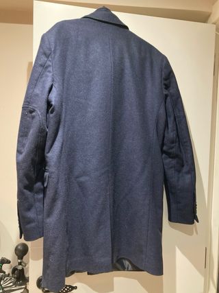 Abrigo lana azul The Society Shop Talla M