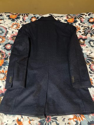 Abrigo lana azul The Society Shop Talla M