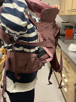 Mochila Portabebés Hot Mom Rosa