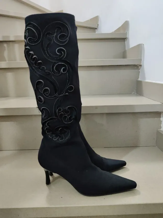 Botas Lycra Bordado Italiano