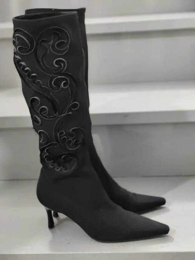 Botas Lycra Bordado Italiano