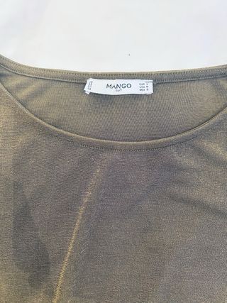 Vestido Mango verde/marrón Talla L