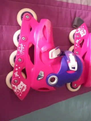 Patines en línea rosas y morados