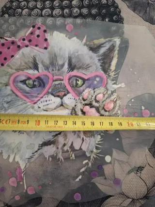 Pegatina Termoadhesiva Gato Corazón