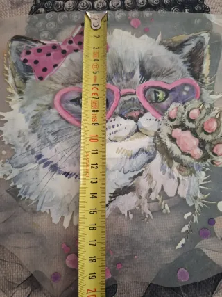 Pegatina Termoadhesiva Gato Corazón