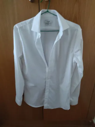 Camisa Sastre Caballero Talla S Blanca