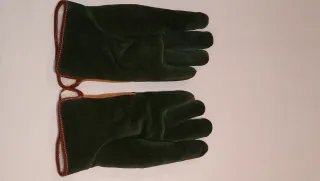 Guantes Privata Piel Marrón y Verde, TALLA ((M))