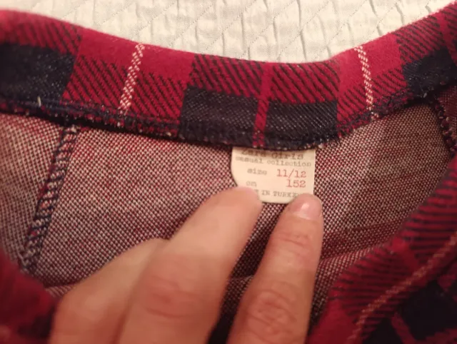 Falda cuadros mini niña ZARA talla 11-12