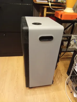 Estufa de gas llama azul