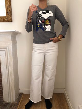 Zara Pantalón Blanco