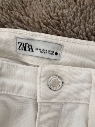 Zara Pantalón Blanco