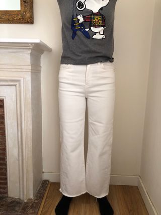 Zara Pantalón Blanco