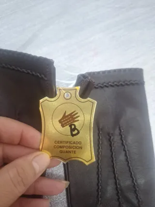 Guantes de piel auténtica 100% marrones