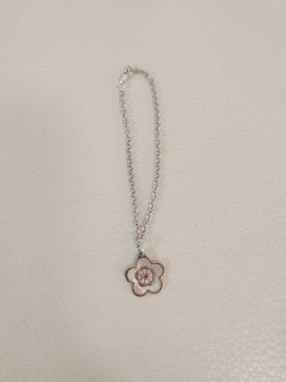 Pulsera Plata Flor Madre Perla Circonitas