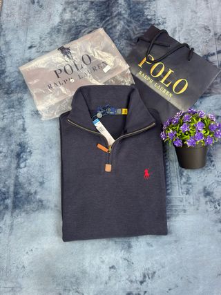 Polo Ralph Lauren 1/4 Zip Jersey Azul