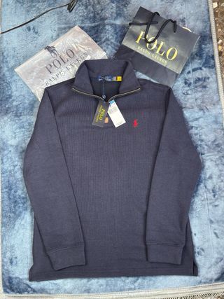 Polo Ralph Lauren 1/4 Zip Jersey Azul
