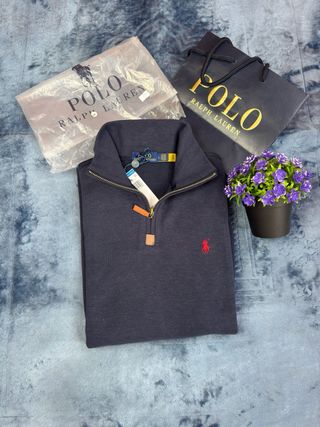 Polo Ralph Lauren 1/4 Zip Jersey Azul