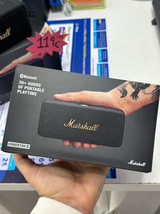 ALTAVOZ MARSHALL EMBERTON II NEGRO PRECINTADO