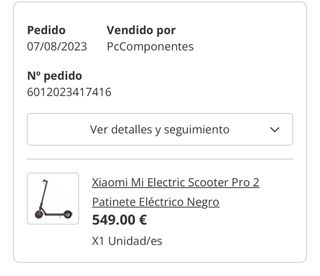 Patinete Eléctrico Xiaomi Mi Electric Scooter Pro2