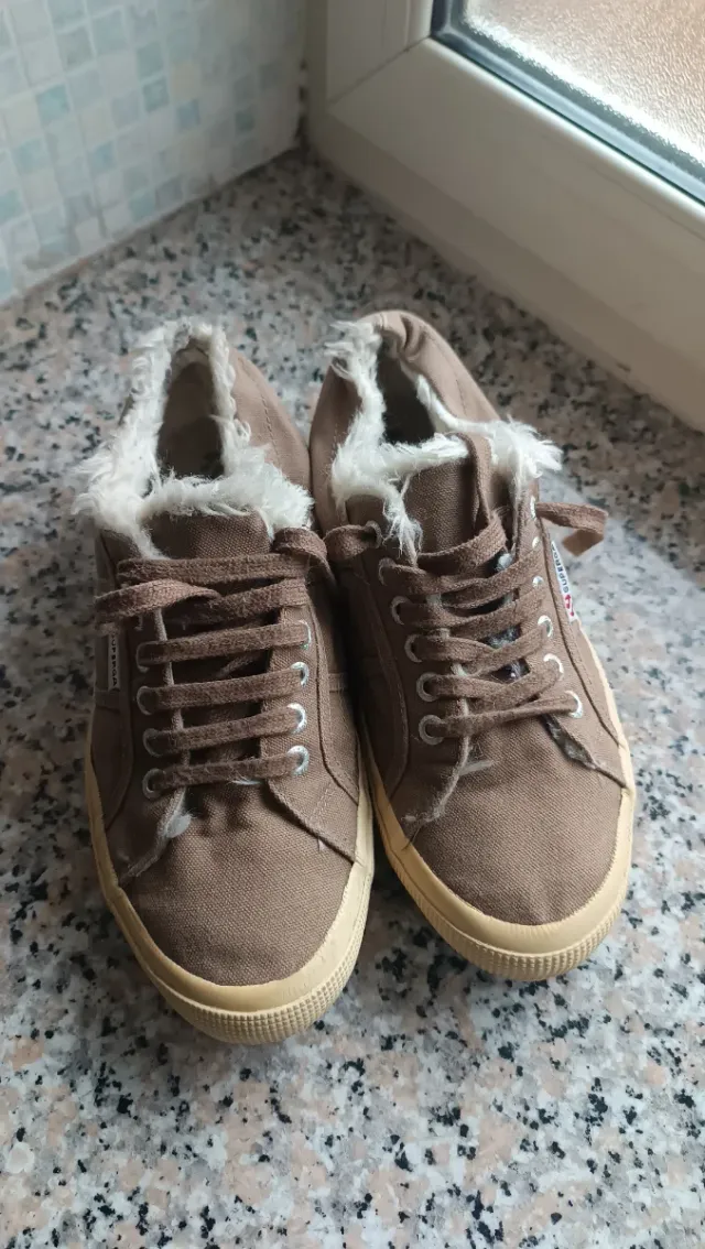 Superga Invernali Beige/Marrone Tg 40