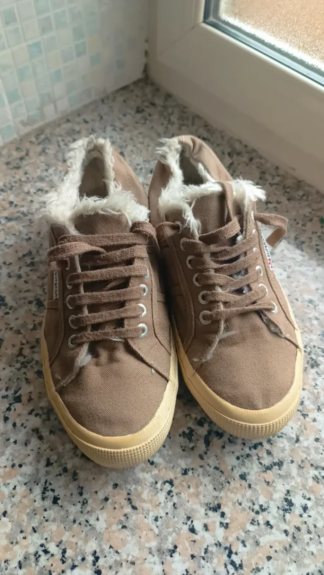 Superga Invernali Beige/Marrone Tg 40