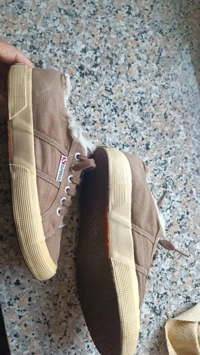 Superga Invernali Beige/Marrone Tg 40