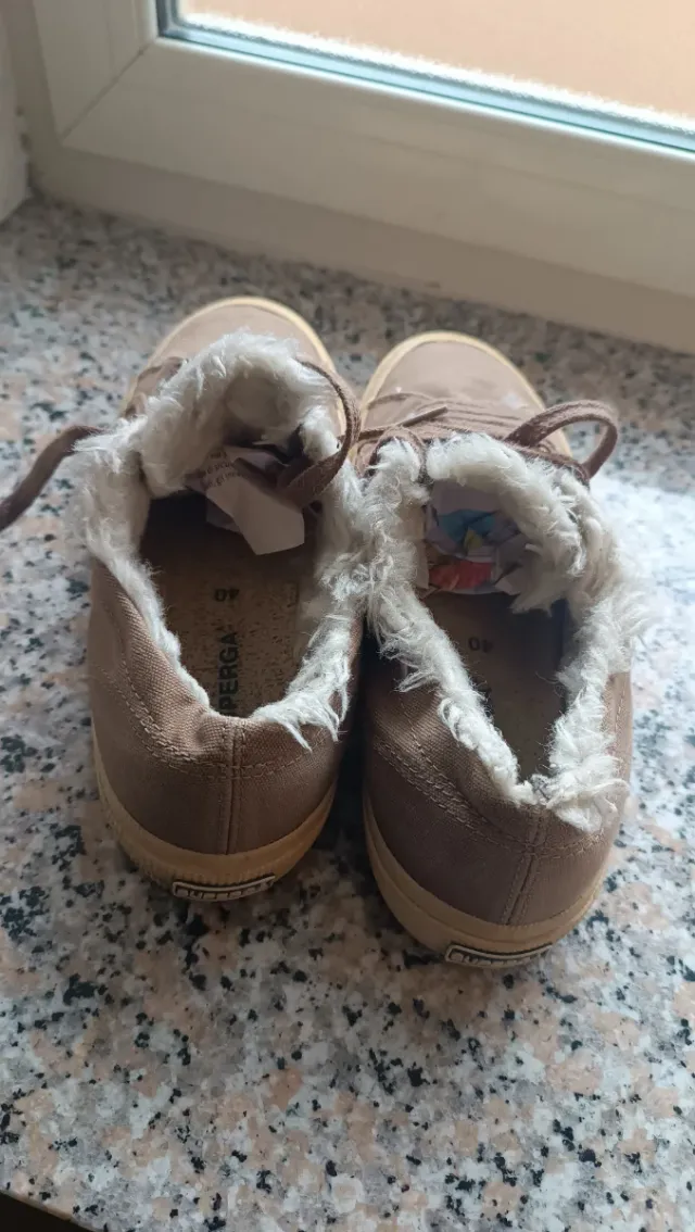 Superga Invernali Beige/Marrone Tg 40