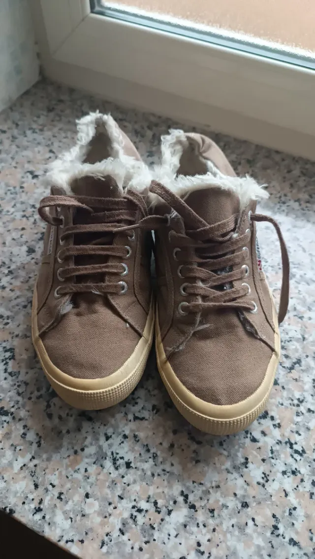 Superga Invernali Beige/Marrone Tg 40