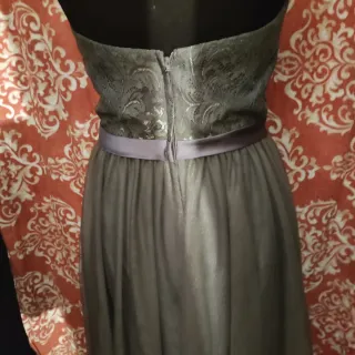 Vestido fiesta cóctel gris T40