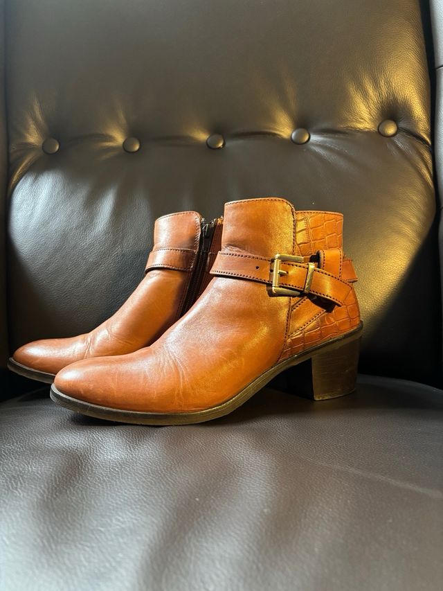 Botines Fosco Piel Marrón Talla 39