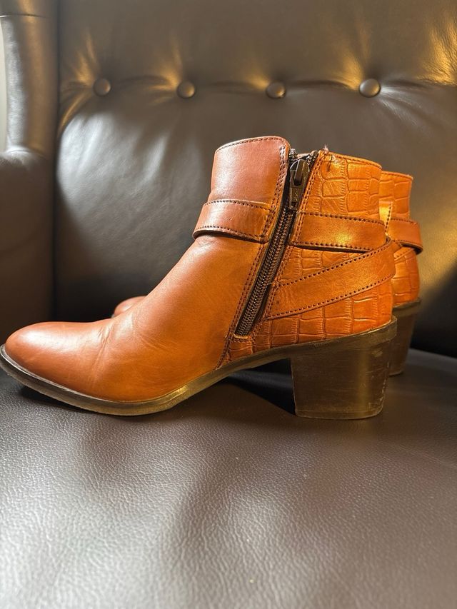 Botines Fosco Piel Marrón Talla 39