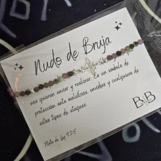 Pulsera Nudo de Bruja Turmalina Multicolor