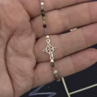 Pulsera Nudo de Bruja Turmalina Multicolor