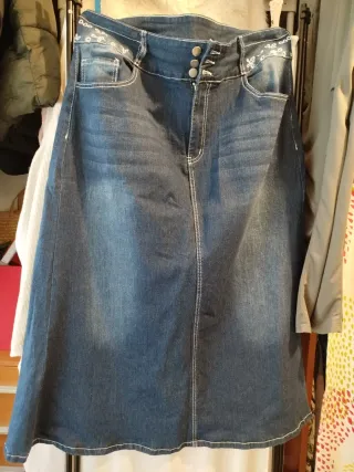 Falda vaquera larga Talla XXXL
