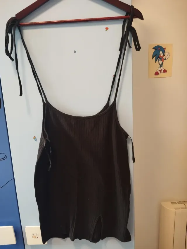 Falda-peto negro con apertura