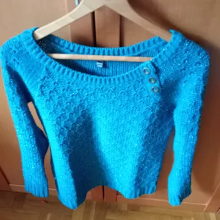 Jersey azul con brillos