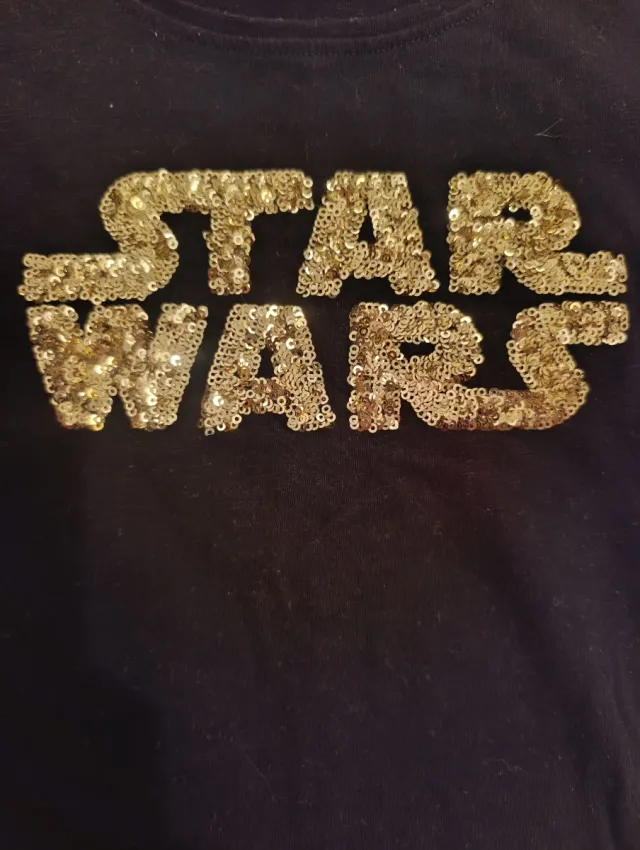 Camiseta Star Wars lentejuelas niña 8 años
