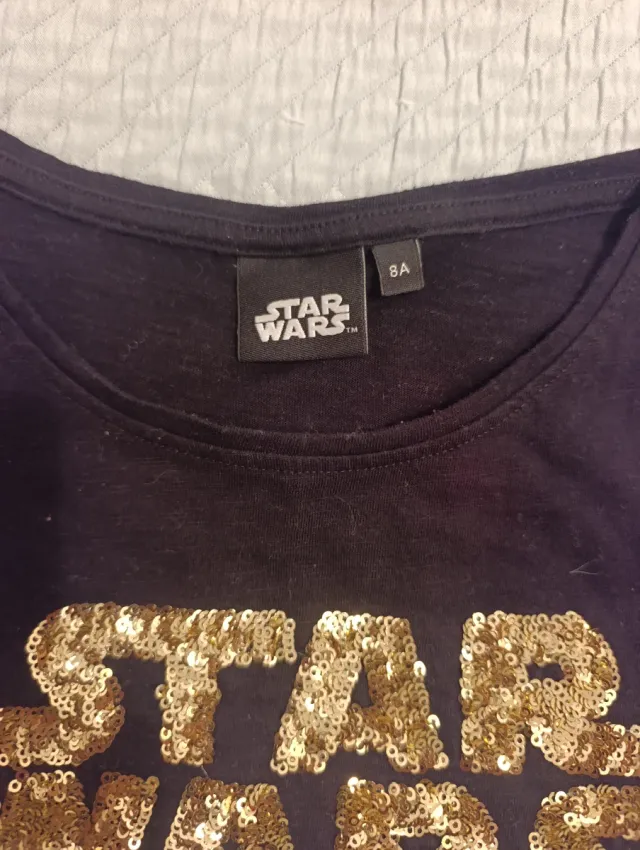 Camiseta Star Wars lentejuelas niña 8 años