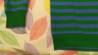 Jersey fino rayas verde y azul