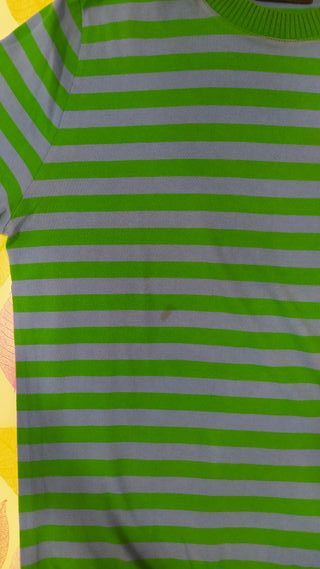 Jersey fino rayas verde y azul