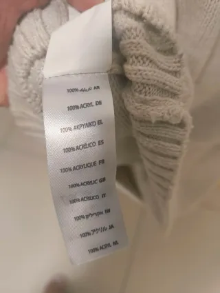 Pullover uomo beige trama geometrica