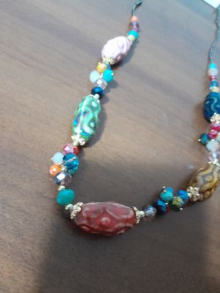 Collana pietre colorate fatte a mano di ceramica