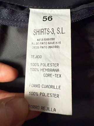 Chaqueta Emidio Tucci Talla 56 Gore-Tex Negra