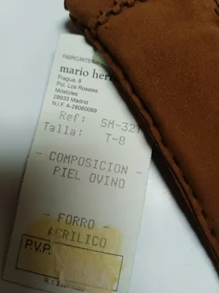 Guantes de ante marrón mujer