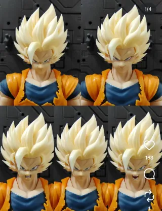 Cabellera Super Saiyan 2 Goku para Sh figuarts