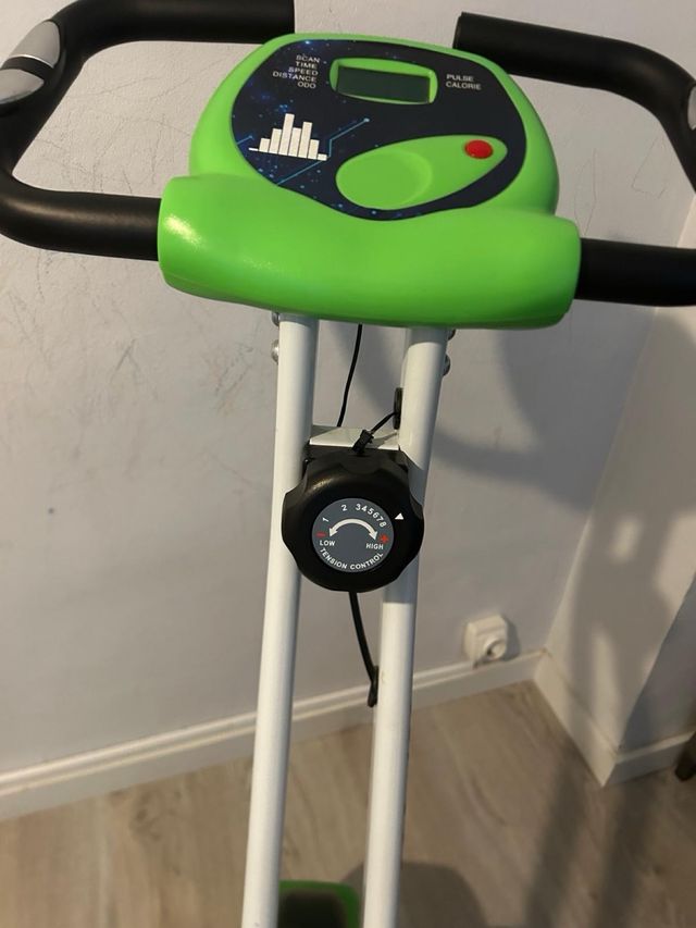 Bicicleta Estática Homcom Acero pvc Plegable Verde