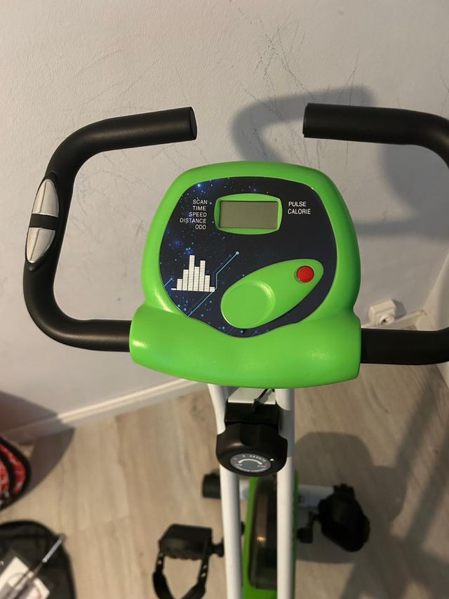 Bicicleta Estática Homcom Acero pvc Plegable Verde