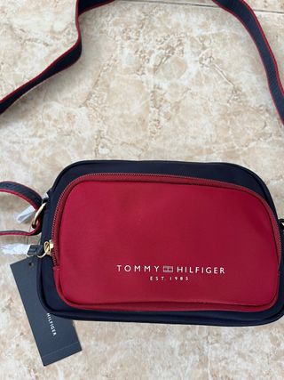 Bandolera Tommy Hilfiger Azul y Roja