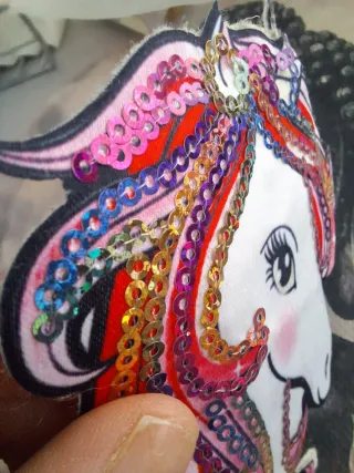 Parche Unicornio Lentejuelas Ropa