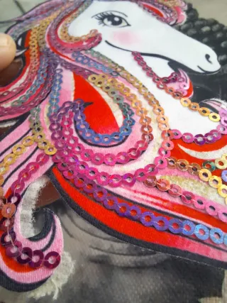 Parche Unicornio Lentejuelas Ropa